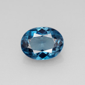 2.43 ct Blue Topaz Gemstone, Topaz Gem in Oval Facet Shape for Sale.