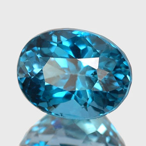 2.63 ct Blue Topaz Stone, Natural Topaz in Oval Facet Shape for Sale