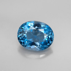 2.21 ct Blue Topaz Gemstone, Topaz Gem in Oval Facet Shape for Sale.