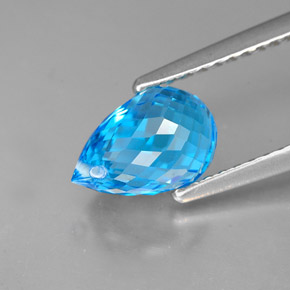 Topaz Gemstone in 8.6 x 5.7 mm Size for Sale, Topaz Stone in Swiss Blue Color