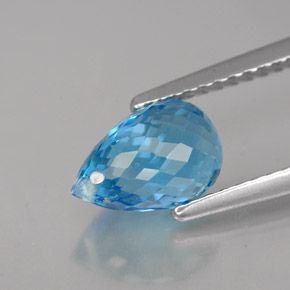 Topaz Gemstone in 8.5 x 5.6 mm Size for Sale, Topaz Stone in Swiss Blue Color