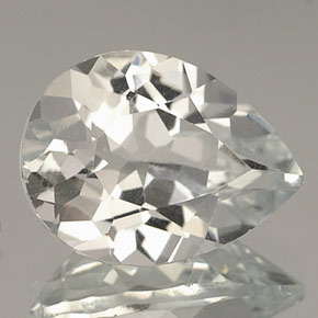 10.43 ct White Topaz Gemstone, Topaz Gem in Pear Facet Shape for Sale.
