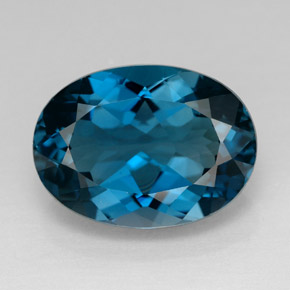 7.98 ct Blue Topaz Gemstone, Topaz Gem in Oval Facet Shape for Sale.