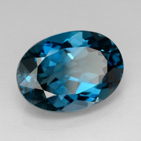 7.98 ct Blue Topaz Stone, Natural Topaz in Oval Facet Shape for Sale