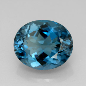 9.89 ct Blue Topaz Stone, Natural Topaz in Oval Facet Shape for Sale