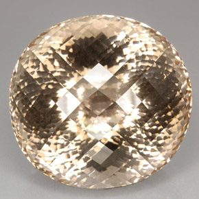 362.81 ct Yellow Topaz Gemstone, Topaz Gem in Oval Checkerboard Shape for Sale.