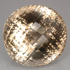 362.81 ct Yellow Topaz Stone, Natural Topaz in Oval Checkerboard Shape for Sale