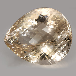 437.40 ct Yellow Topaz Gemstone, Topaz Gem in Pear Checkerboard Shape for Sale.