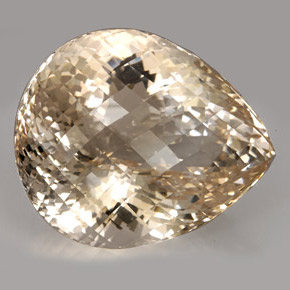 437.40 ct Yellow Topaz Stone, Natural Topaz in Pear Checkerboard Shape for Sale