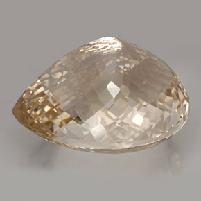 Topaz Gemstone in 49.3 x 41.1 mm Size for Sale, Topaz Stone in Light Champagne Color