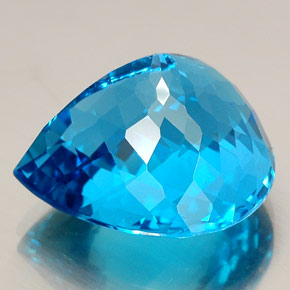 Topaz Gemstone in 20.9 x 18.7 mm Size for Sale, Topaz Stone in Swiss Blue Color
