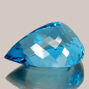 Topaz Gemstone in 23.8 x 17.6 mm Size for Sale, Topaz Stone in Swiss Blue Color