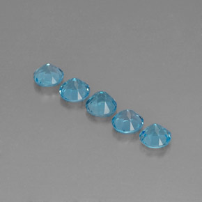 Topaz Gemstone in 5 mm (calibrated) Size for Sale, Topaz Stone in Swiss Blue Color