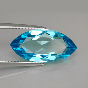 6.79 ct Blue Topaz Stone, Natural Topaz in Marquise Facet Shape for Sale