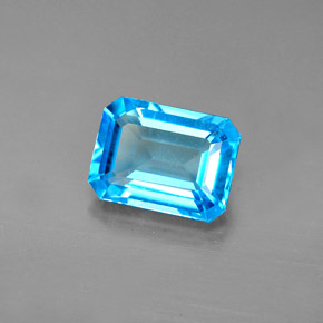 1.91 ct Blue Topaz Gemstone, Topaz Gem in Octagon Facet Shape for Sale.