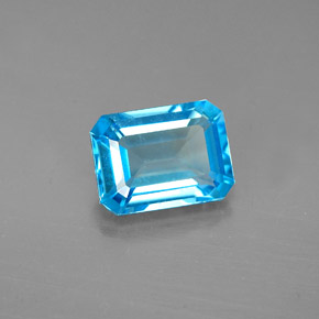 1.91 ct Blue Topaz Stone, Natural Topaz in Octagon Facet Shape for Sale