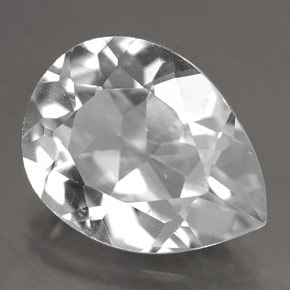 8.70 ct White Topaz Gemstone, Topaz Gem in Pear Facet Shape for Sale.