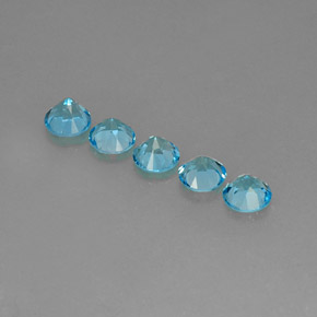 Topaz Gemstone in 5 mm (calibrated) Size for Sale, Topaz Stone in Swiss Blue Color