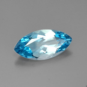 4.90 ct Blue Topaz Stone, Natural Topaz in Marquise Facet Shape for Sale
