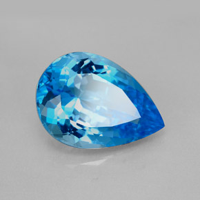 7.87 ct Blue Topaz Stone, Natural Topaz in Pear Facet Shape for Sale