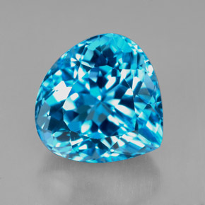 8.54 ct Blue Topaz Gemstone, Topaz Gem in Pear Facet Shape for Sale.