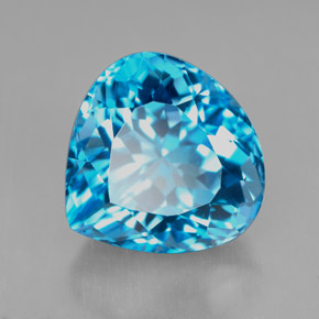 8.54 ct Blue Topaz Stone, Natural Topaz in Pear Facet Shape for Sale