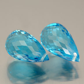 Topaz Gemstone in 10 x 6 mm Size for Sale, Topaz Stone in Swiss Blue Color