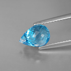 Topaz Gemstone in 9.3 x 6.6 mm Size for Sale, Topaz Stone in Swiss Blue Color