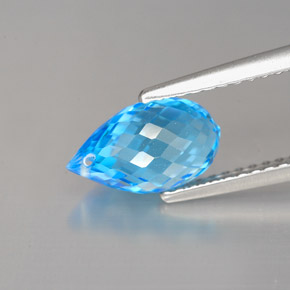 Topaz Gemstone in 9.7 x 5.7 mm Size for Sale, Topaz Stone in Swiss Blue Color