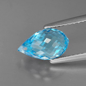 Topaz Gemstone in 10.1 x 6 mm Size for Sale, Topaz Stone in Swiss Blue Color