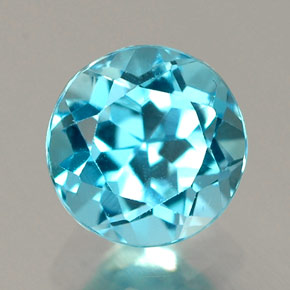 1.12 ct Blue Topaz Gemstone, Topaz Gem in Round Facet Shape for Sale.