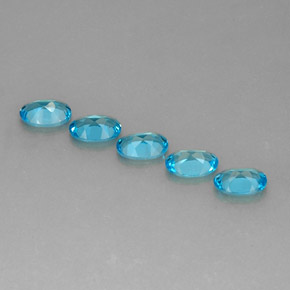 Topaz Gemstone in 6 x 4 mm (calibrated) Size for Sale, Topaz Stone in Swiss Blue Color