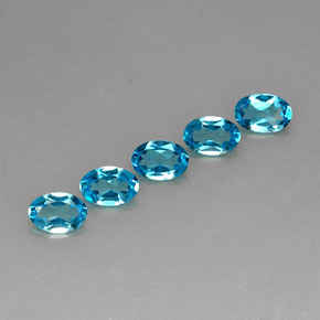 2.26 ct Blue Topaz Stone, Natural Topaz in Oval Facet Shape for Sale