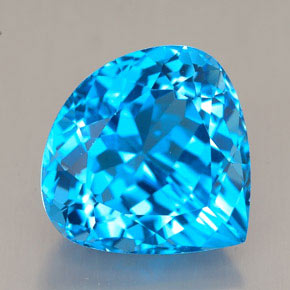 12.17 ct Blue Topaz Gemstone, Topaz Gem in Pear Facet Shape for Sale.