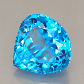 12.17 ct Blue Topaz Stone, Natural Topaz in Pear Facet Shape for Sale