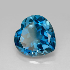 12.92 ct Blue Topaz Stone, Natural Topaz in Heart Facet Shape for Sale