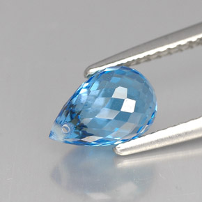 Topaz Gemstone in 8.6 x 5.7 mm Size for Sale, Topaz Stone in Swiss Blue Color
