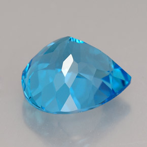 Topaz Gemstone in 12.4 x 12.1 mm Size for Sale, Topaz Stone in Swiss Blue Color