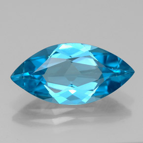 5.68 ct Blue Topaz Gemstone, Topaz Gem in Marquise Facet Shape for Sale.