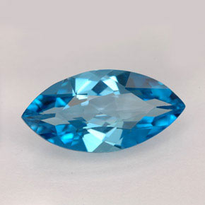 6.26 ct Blue Topaz Stone, Natural Topaz in Marquise Facet Shape for Sale