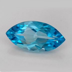 6.31 ct Blue Topaz Stone, Natural Topaz in Marquise Facet Shape for Sale