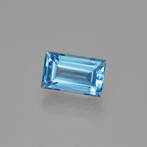 1.96 ct Blue Topaz Stone, Natural Topaz in Baguette Facet Shape for Sale