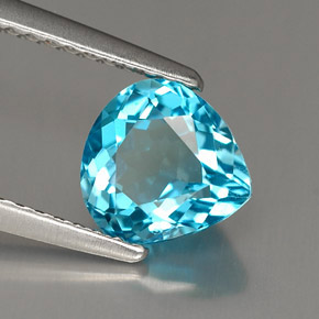 1.54 ct Blue Topaz Stone, Natural Topaz in Pear Facet Shape for Sale