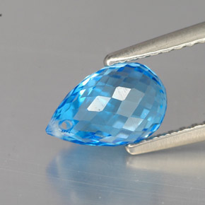 Topaz Gemstone in 8.7 x 5.5 mm Size for Sale, Topaz Stone in Swiss Blue Color