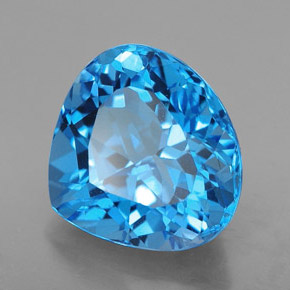 8.71 ct Blue Topaz Stone, Natural Topaz in Pear Facet Shape for Sale