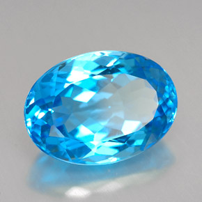 10.6 carat Oval 15.3x11.1 mm Blue Topaz Gemstone
