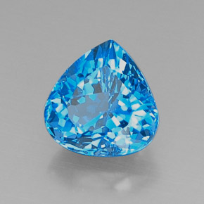 8.09 ct Blue Topaz Stone, Natural Topaz in Pear Facet Shape for Sale