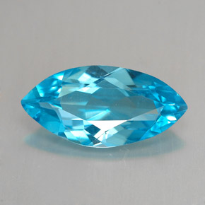 6.08 ct Blue Topaz Gemstone, Topaz Gem in Marquise Facet Shape for Sale.