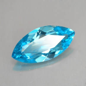 6.08 ct Blue Topaz Stone, Natural Topaz in Marquise Facet Shape for Sale