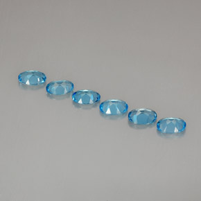 Topaz Gemstone in 7 x 5 mm (calibrated) Size for Sale, Topaz Stone in Swiss Blue Color